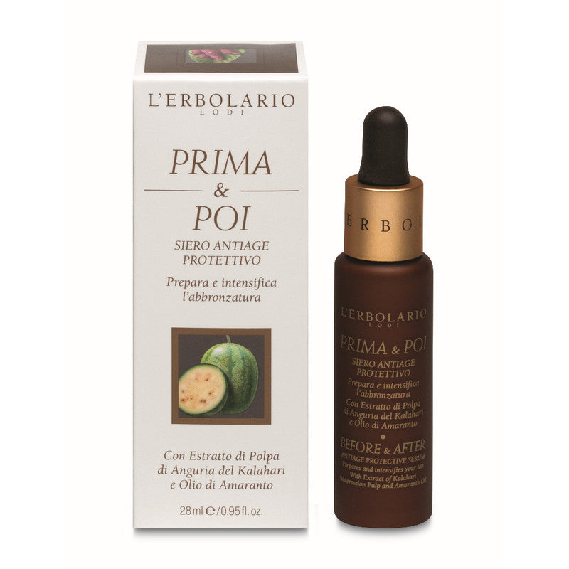 Serum Antiedad Protector antes y después del Sol